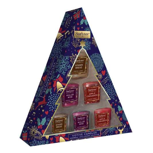 Starlytes Christmas Tree Votive Candles Set