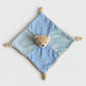 Keel Toys blue Gingham Teddy Bear Knotted Rattling Comforter Blanket Soft Toy