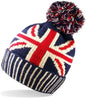 Union Jack Design Bobble Beanie Hat by RockJock. Union Jack Flag   Adults