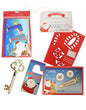 CHRISTMAS EVE PACK (PLACEMAT CERTIFICATE DOOR HANGER KEY SANTAS FOOTPRINT & SNOW)