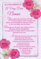 Grave Card LOVING MEMORY OF A VERY DEAR NANNA Sentimental Graveside Memorial💔