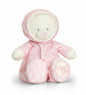 keel 17cm baby bear in romper suit pink