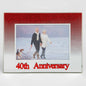 Celebrations Ruby 40th Wedding Anniversary Red Glitter Glass Photo Frame