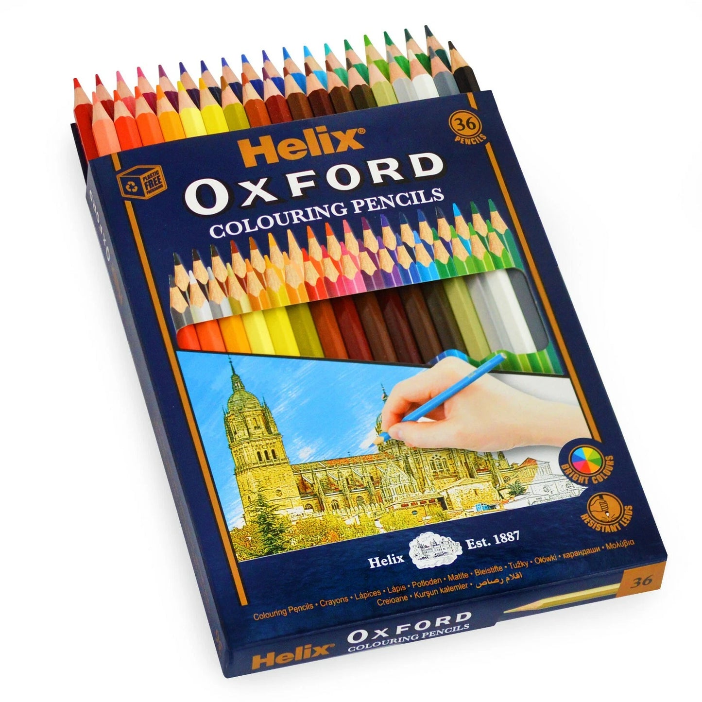 Helix Oxford Duo Colouring Pencils - Wallet of 12-24 Assorted Colours