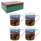 Highland Stag-themed fine china mugs. With their vibrant design and elegant shape, lp94555