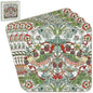 Set of 4 White Strawberry Thief Coasters
