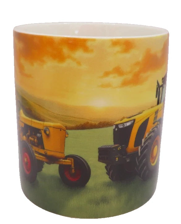 Yellow Tractor Mug 9 CM Boxed Fine China Tableware Gift Countryside Farming