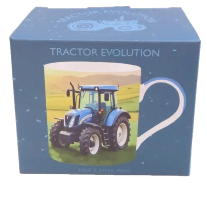 Blue Tractor Mug 9 CM Boxed Fine China Tableware Gift Countryside Farming