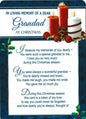 loving memory GRANDAD Christmas memorial grave graveside card memoriam + holder