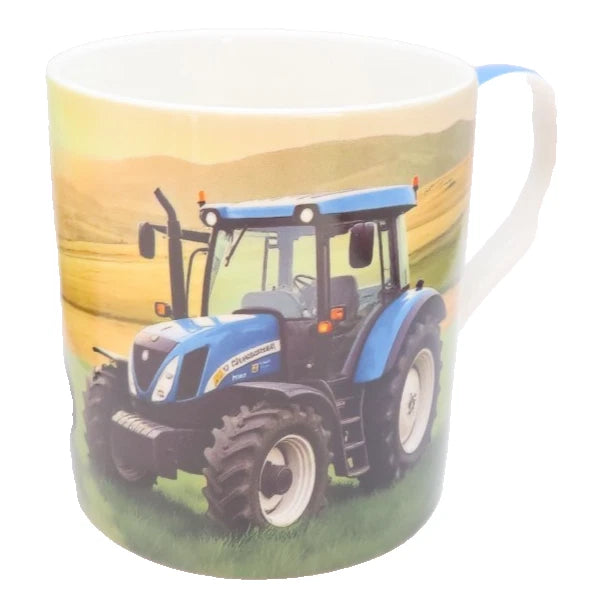 Blue Tractor Mug 9 CM Boxed Fine China Tableware Gift Countryside Farming