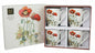 Set Of 4 China Mugs By Bug Art - Poppy Mug-Gift Boxed-Fine China Cups Gift
