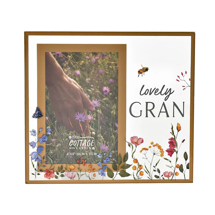 THE COTTAGE GARDEN GRAN 4 X 6 GLASS FRAME