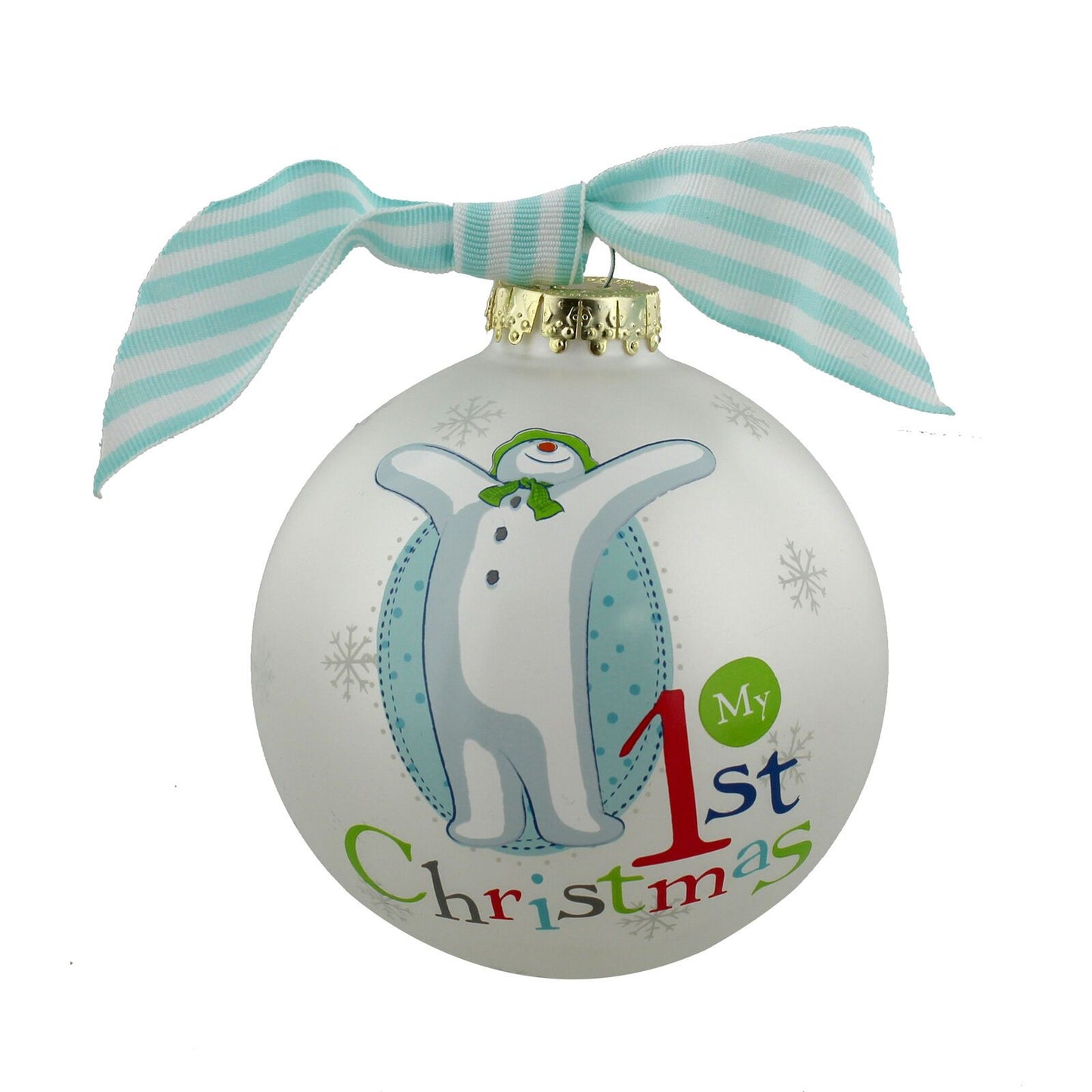 The Snowman and the Snowdog My 1st Christmas Glass Bauble 