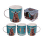 Christmas Reindeer and Hanging Stockings Printed Mug by Jan pashley