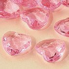 Pink Hearts Table Gems Premium Table Diamante - Pack of 6 - hanrattycraftsgifts.co.uk