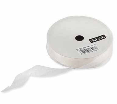 Organza Ribbon White - hanrattycraftsgifts.co.uk