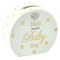 Dotty Ceramic Money Box (Blue) - hanrattycraftsgifts.co.uk