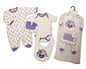 Brand New Baby Girl Jersey Cotton 5 Piece Clothing Gift Set Sleepsuit, Vest, Bib - hanrattycraftsgifts.co.uk