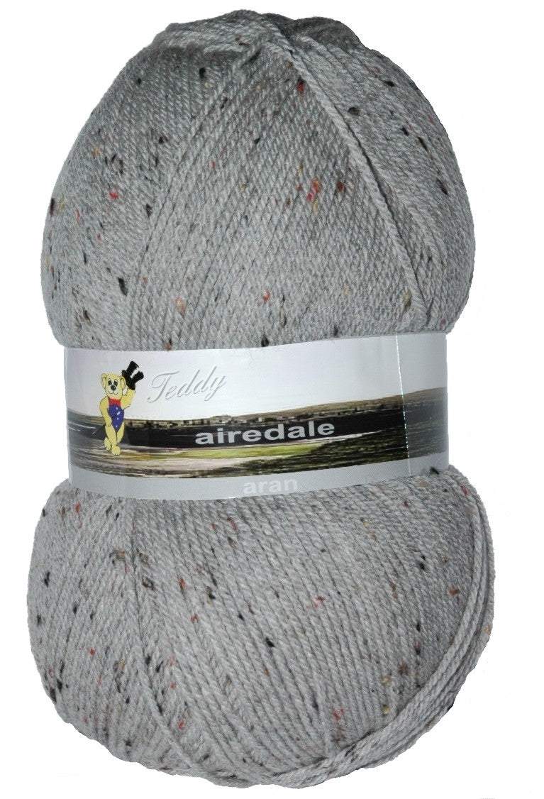 teddy  Airedale Aran 400g  Light Grey Natural Fleck 804