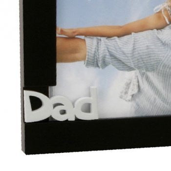 Dad 6" x 4" Cut Out Black Wooden Frame by Juliana FW924D - hanrattycraftsgifts.co.uk