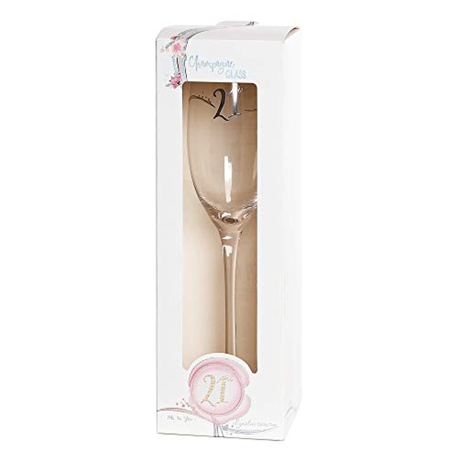 Me to You 21st Birthday Engraved Champagne Glass Flute, Gift Boxed - hanrattycraftsgifts.co.uk
