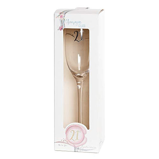 Me to You 21st Birthday Engraved Champagne Glass Flute, Gift Boxed - hanrattycraftsgifts.co.uk
