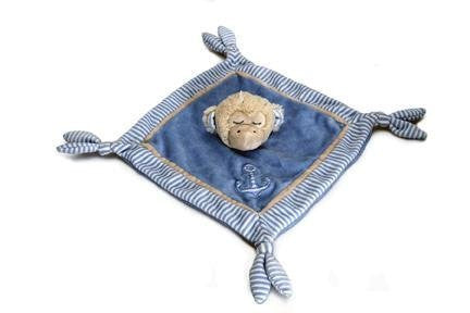 Keel Toys Sleepy Shore Comforter Blanket 30cm - Blue - hanrattycraftsgifts.co.uk