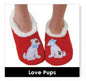 Splitz Snoozies Slippers ~ Love Pups UK Ladies Size 6-7 - hanrattycraftsgifts.co.uk
