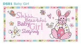 Peel & Sardine "Baby Girl" Door Sign - hanrattycraftsgifts.co.uk
