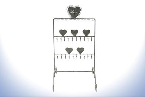 Metal heart jewellery holder - hanrattycraftsgifts.co.uk