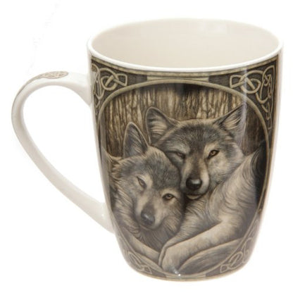 Lisa Parker Loyal Companions Wolf Bone China Mug - hanrattycraftsgifts.co.uk