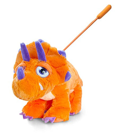 Keel Toys 25cm Hugasaurus On Lead With Sound 4 Asstd - hanrattycraftsgifts.co.uk