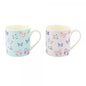 MUG FINE CHINA BUTTERFLY PARADISE PASTEL BLUE DESIGN BRANDED BOX - hanrattycraftsgifts.co.uk
