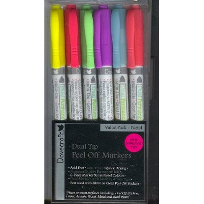 Creative Dual Tip Peel Off Pastel Markers [E93336] (Neoteric Design) - hanrattycraftsgifts.co.uk