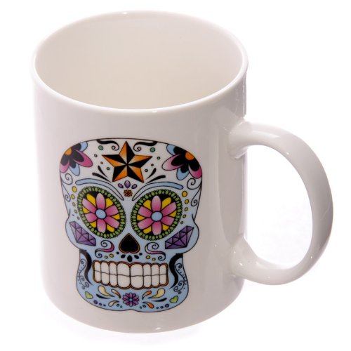 Lauren Billingham Day Of The Dead Bone China Mug In Presentation Box - hanrattycraftsgifts.co.uk
