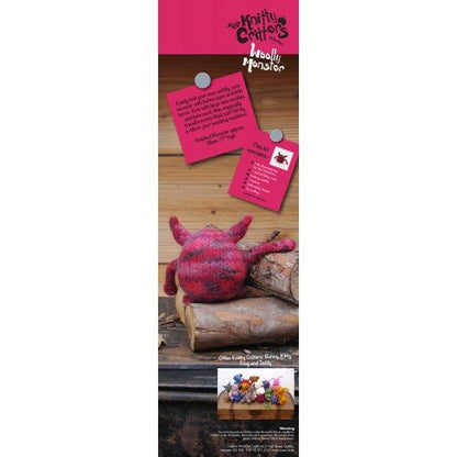 Knitty Critters Knit and Felt Toy Kit Mini Monster, Pinks - hanrattycraftsgifts.co.uk