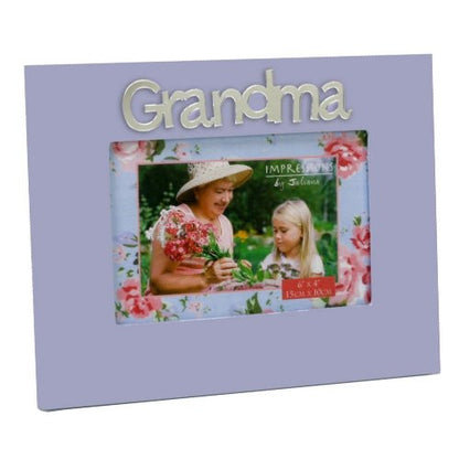Juliana Impressions Juliana Grandma Purple Photo Frame 4x6" - hanrattycraftsgifts.co.uk