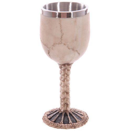 Skull and Spine Goblet - hanrattycraftsgifts.co.uk