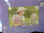 Juliana Glass Frame with Flower Crystals Grandma 6"x4" Lilac - hanrattycraftsgifts.co.uk