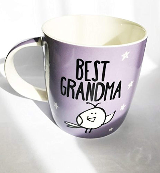 Eggcellent Purple Mug "Best Grandma" - hanrattycraftsgifts.co.uk