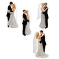 Custom Wedding Cake Topper Bride and Groom Silhouette with Dog - hanrattycraftsgifts.co.uk
