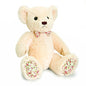 Keel Toys - Belle Rose Bear Soft Toy - 25cm (Cream) - hanrattycraftsgifts.co.uk