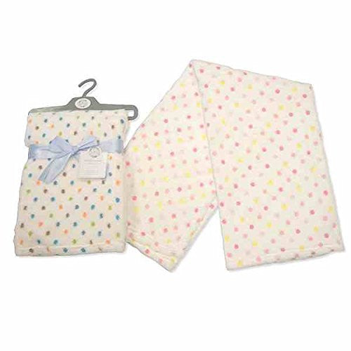 snugglebabys dotty blanket girl pink white supplied one - hanrattycraftsgifts.co.uk