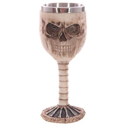 Skull and Spine Goblet - hanrattycraftsgifts.co.uk