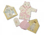 Classic Bear 3 Piece Baby Cotton Gift Set - PINK - hanrattycraftsgifts.co.uk