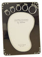 Juliana Silverplated Footprint Data Photo Frame 3.5" x 5" - hanrattycraftsgifts.co.uk