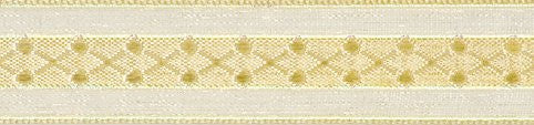 Ivory Iridescent Cross Pattern Ribbon - 15mm X 10mt - hanrattycraftsgifts.co.uk