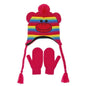 Nuzzles Children's Hat & Gloves Set 5 - 9 Years Striped Monkey - hanrattycraftsgifts.co.uk