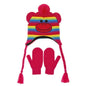 Nuzzles Children's Hat & Gloves Set 5 - 9 Years Striped Monkey - hanrattycraftsgifts.co.uk