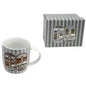Denim Design Boxed 60th Birthday Mug - hanrattycraftsgifts.co.uk